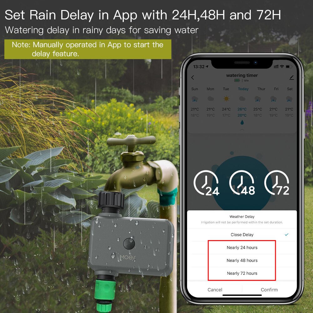 Moes Smart Tuya Temporizador d - Smart Garden Watering System reseña y precio