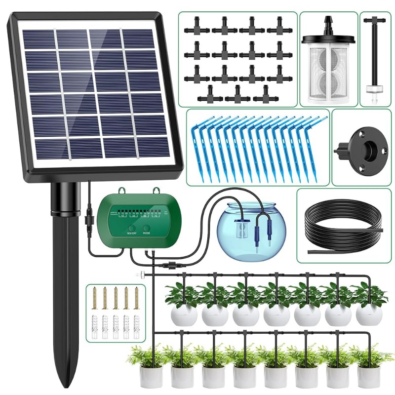 Kit de riego Solar inteligente - Smart Garden Watering System reseña y precio