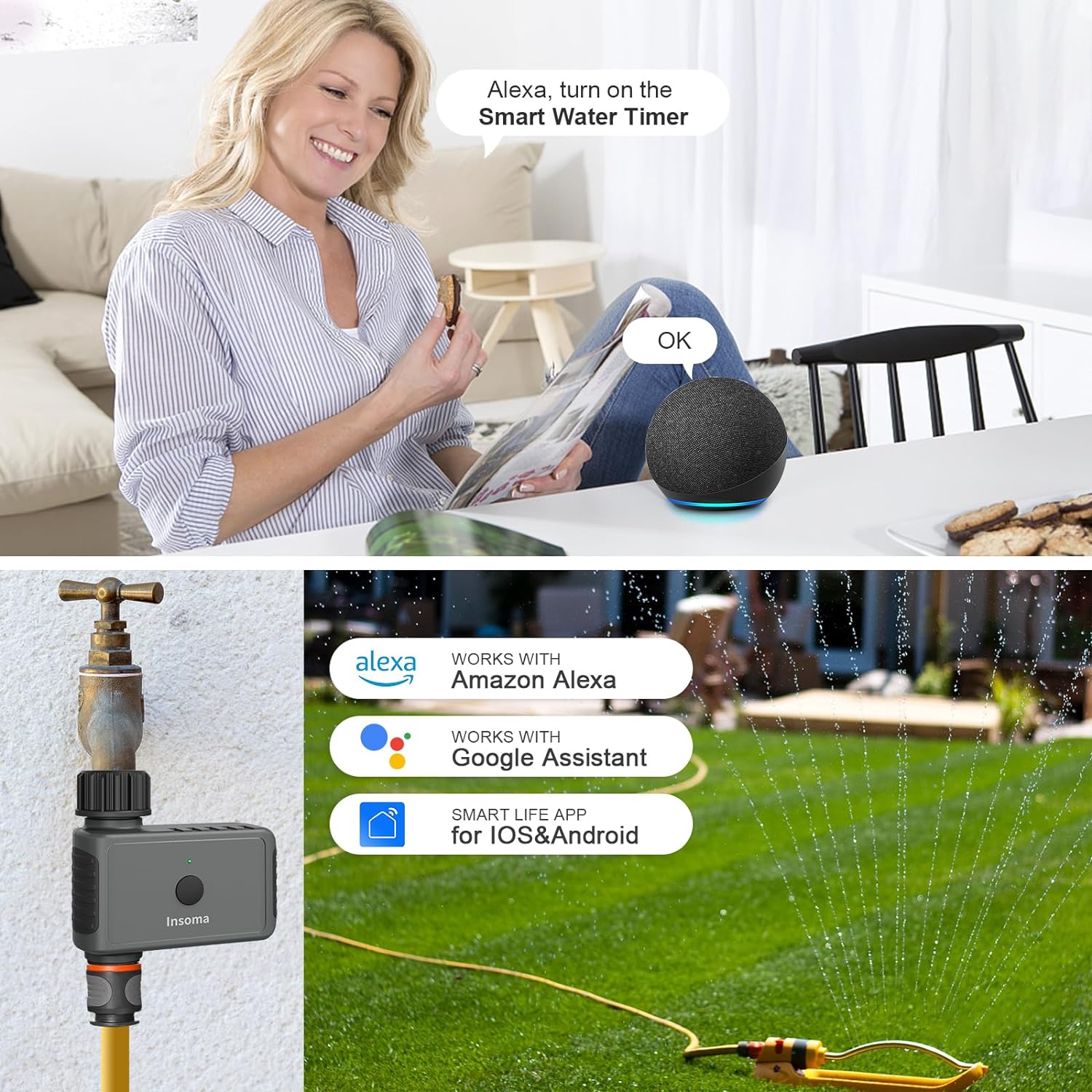 Insoma Wifi temporizador autom - Smart Garden Refill reseña y precio